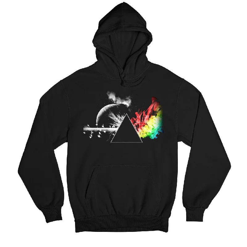 Relaxed Style Pink Floyd Hoodie - Dark Side Of The Moon Art
