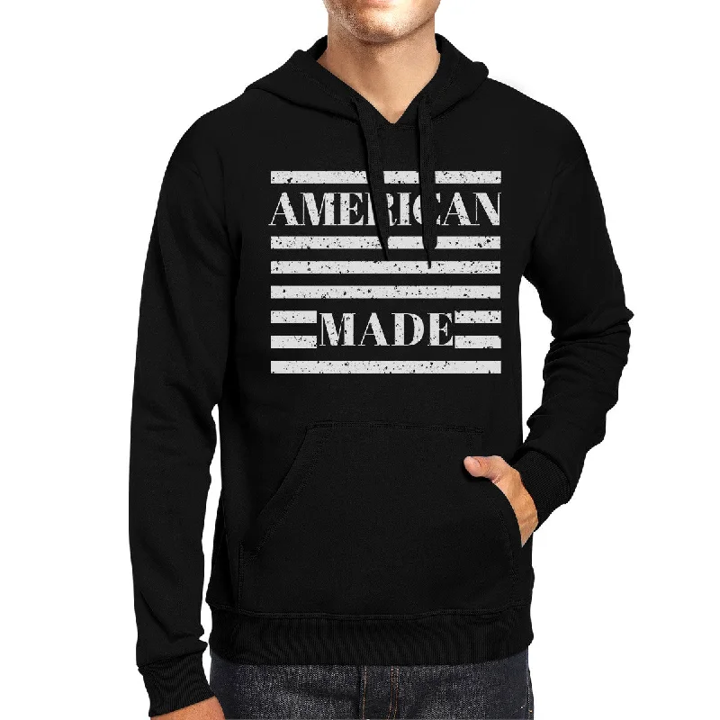 Casual Ease American Made Unisex Black Trendy Graphic Hoodie For 4th Of July