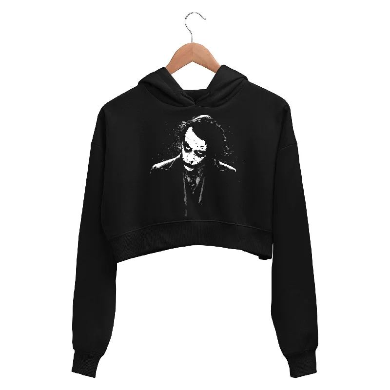 Elegant Outline Superheroes Crop Hoodie - Joker