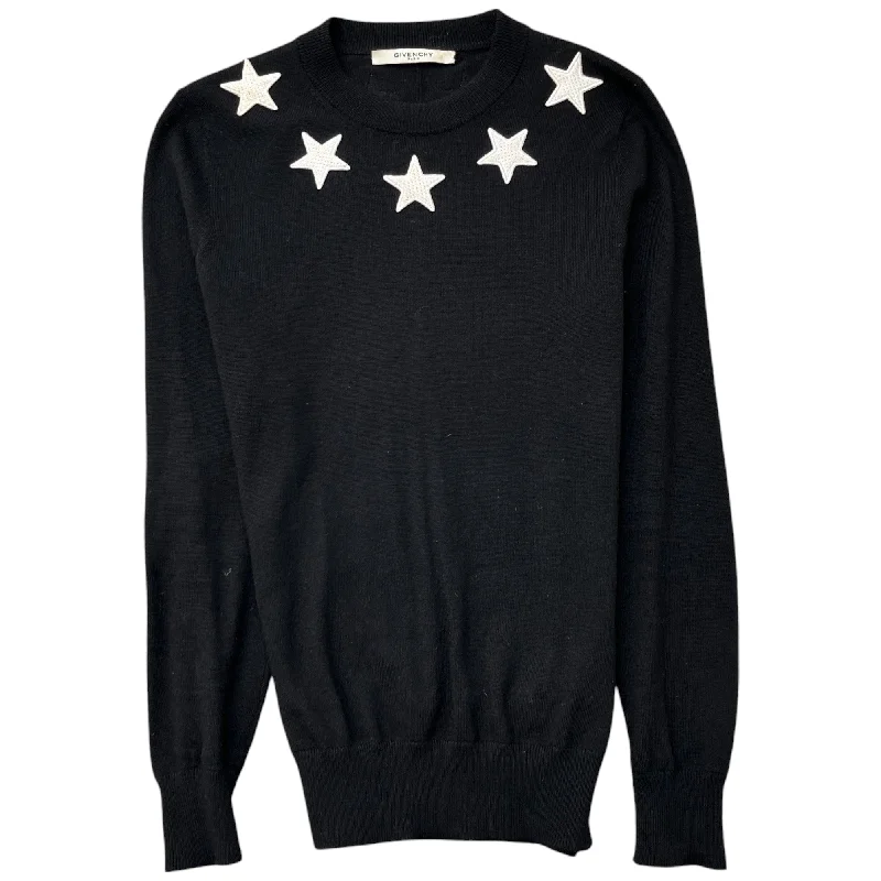 Relaxed Clothing Men's Embroidered Star Jumper Black Size XS