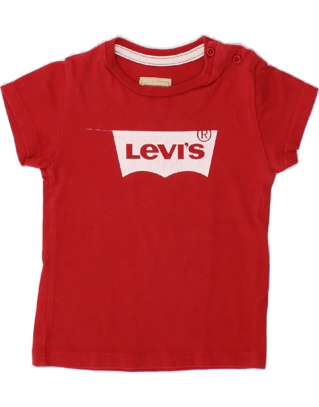 Casual Chic Looks LEVI'S Baby Boys Graphic T-Shirt Top 12-18 Months Red Cotton