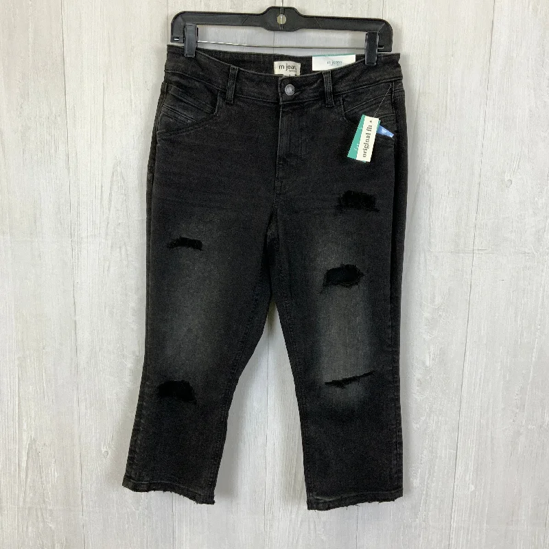 Integrated Design Jeans Cropped By Maurices In Black Denim, Size: 10