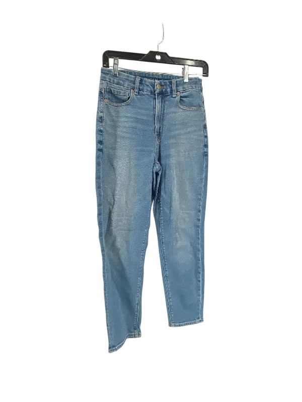 Knitted Design Jeans Straight By American Eagle In Blue, Size: 2