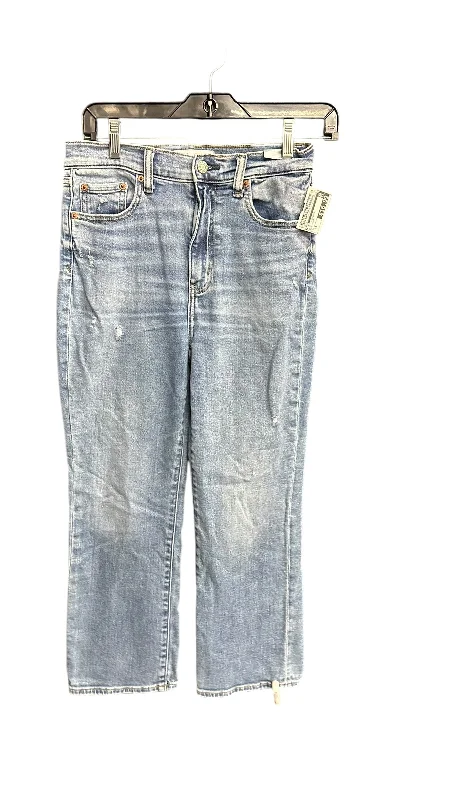 Smart Comfort Wear Jeans Straight By Daze In Blue Denim, Size: 4