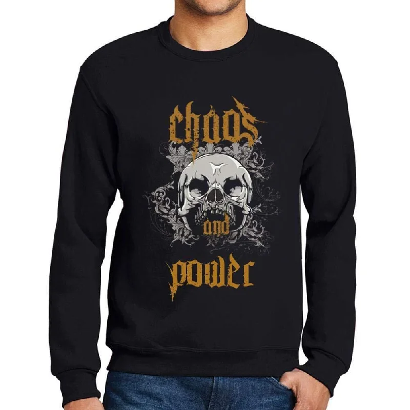 High-end Fabrics Ultrabasic - Homme Imprimé Graphique Sweat-Shirt Chaos and Power Noir Profond