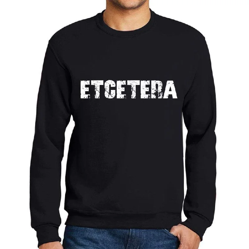 Economic Outlook Men's Printed Graphic Sweatshirt Popular Words ETCETERA Deep Black
