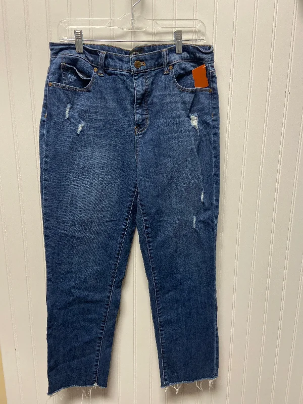 Cozy Fashion Jeans Straight By Talbots In Blue Denim, Size: 10