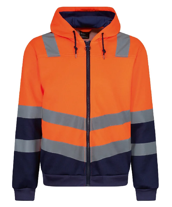 Cozy Essentials Wear Orange/Navy - Pro hi-vis full zip hoodie