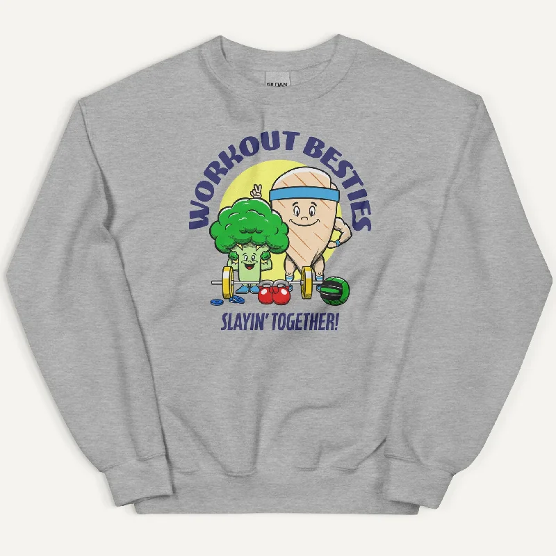 Elegant Temperament Workout Besties Chicken Breast And Broccoli Sweatshirt