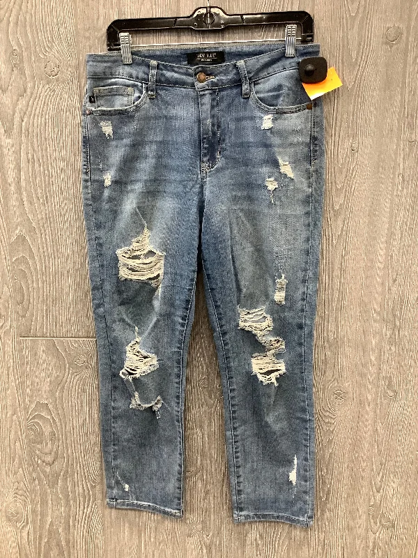 Elegant Comfort Jeans Straight By Judy Blue In Blue Denim, Size: 6