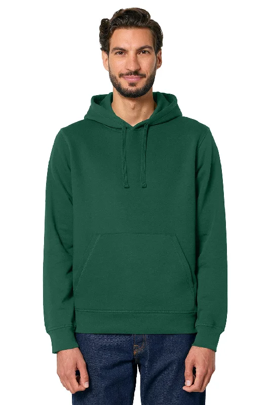 Embroidery Design Stanley/Stella Mens Drummer 2.0 Hooded Sweatshirt Hoodie w/ Pouch Pocket - Bottle Green - NEW Embroidery Design Stanley/Stella Mens Drummer 2.0 Hooded Sweatshirt Hoodie w/ Pouch Pocket - Bottle Green - NEW