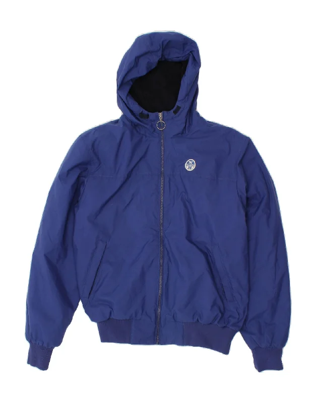 Casual Chic NORTH SAILS Boys Hooded Bomber Jacket 15-16 Years Navy Blue Polyamide