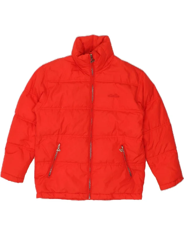 Cozy Fit ELLESSE Boys Padded Jacket 11-12 Years Large Red Polyamide