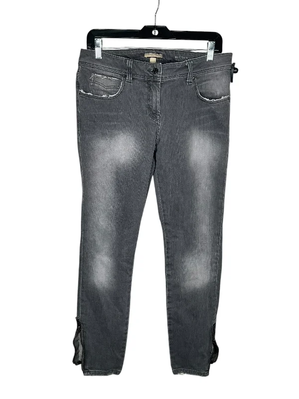 Energy Wear Jeans Straight By Burberry In Grey Denim, Size: 10