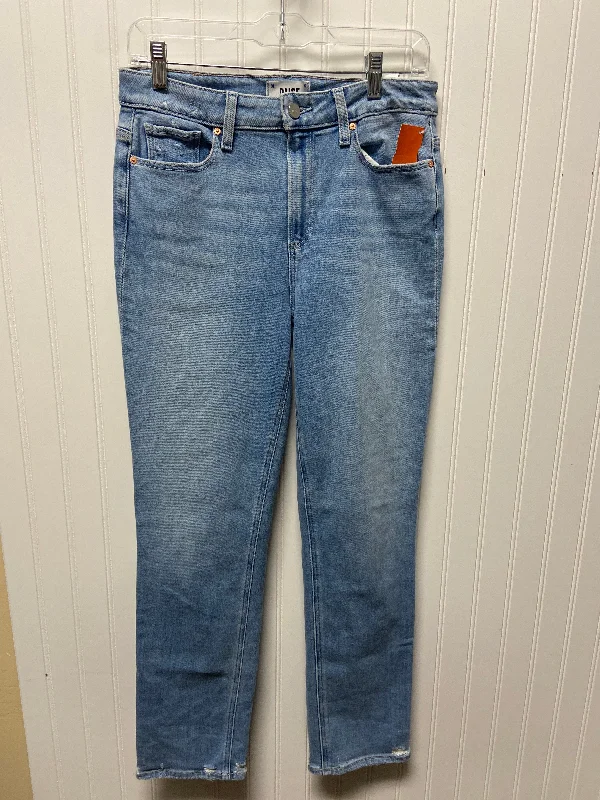 Light Fit Jeans Straight By Paige In Blue Denim, Size: 8