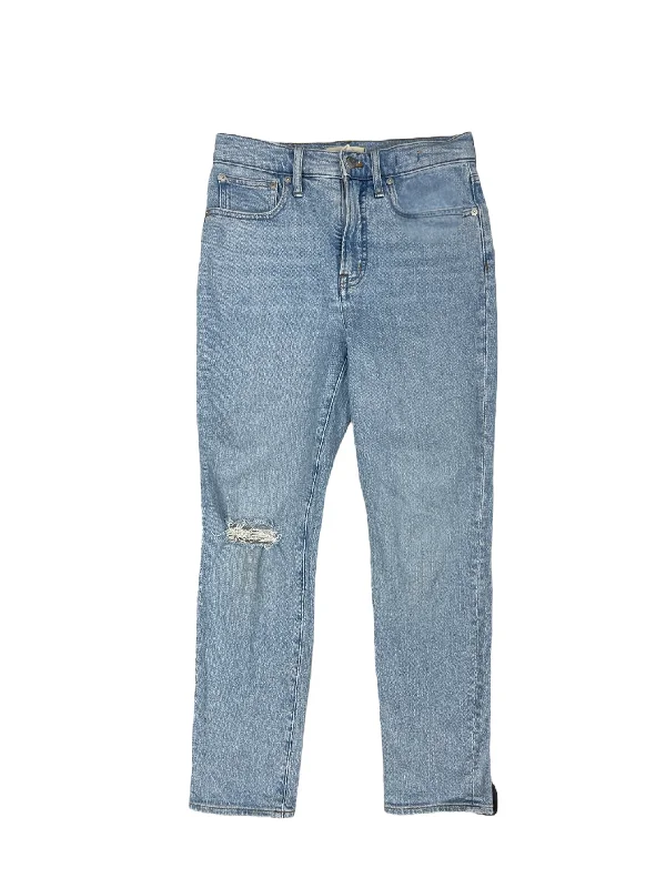 Fashion Expert Jeans Straight By Madewell In Blue Denim, Size: 4