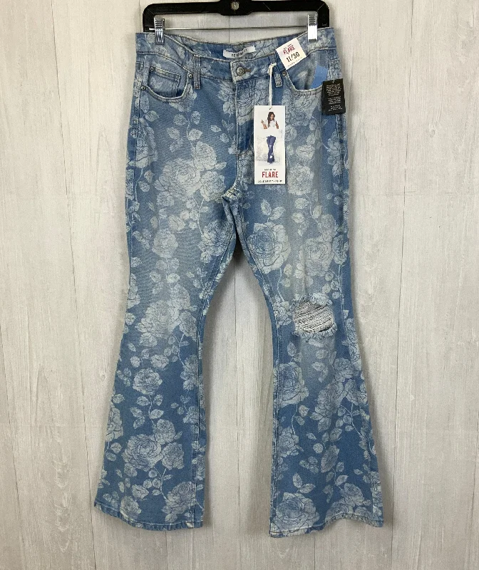 Relaxed Fashion Jeans Flared By Celebrity Pink In Blue Denim, Size: 10