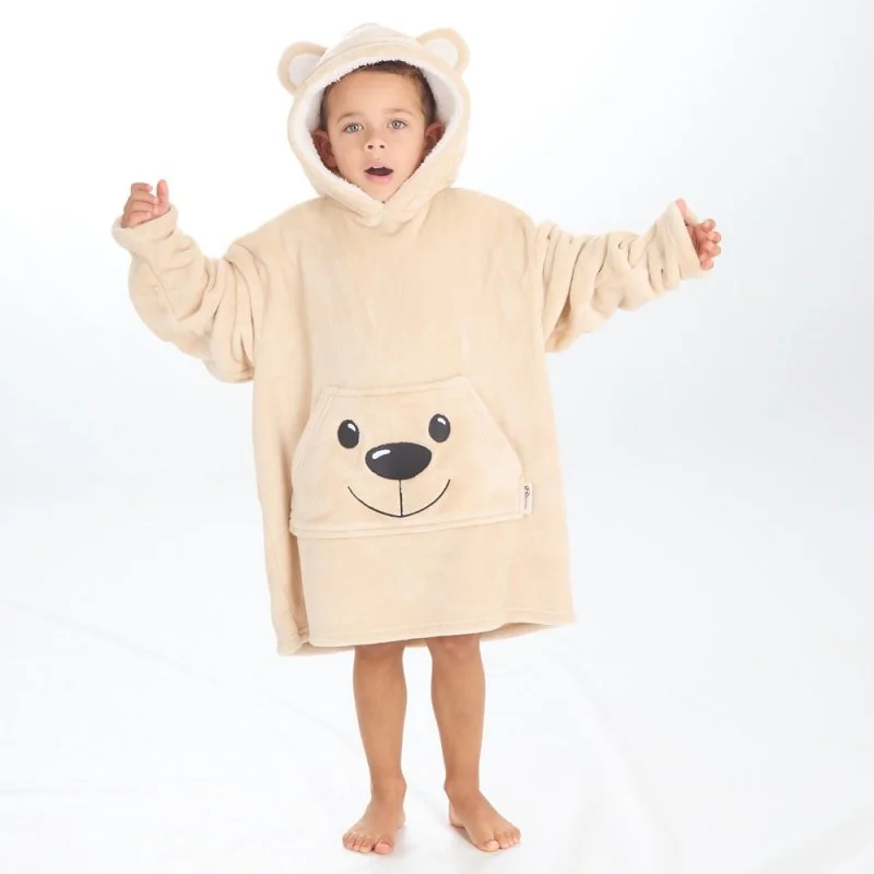 Exquisite Tailoring Kids Novelty Oversized Plush Hoodie - Teddy (3-6years)(PK4) 18C941