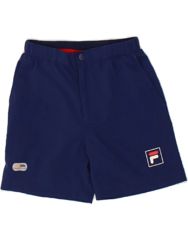 Chic Comfort FILA Boys Chino Shorts 9-10 Years W24  Blue Polyester