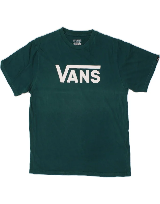 Cool Style VANS Boys Classic Fit Graphic T-Shirt Top 13-14 Years XL Green Cotton