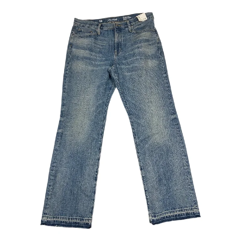 Simple Style Jeans Straight By J. Crew In Blue Denim, Size:10