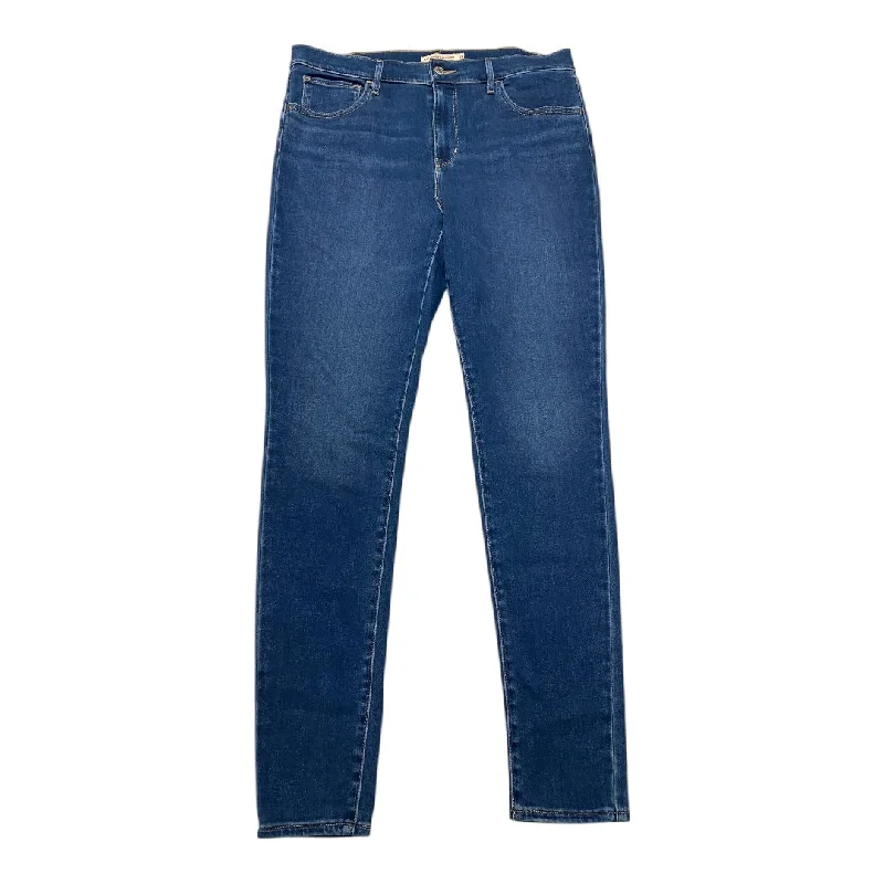 Soft Fabrics Jeans Skinny By Levis In Blue Denim, Size:12