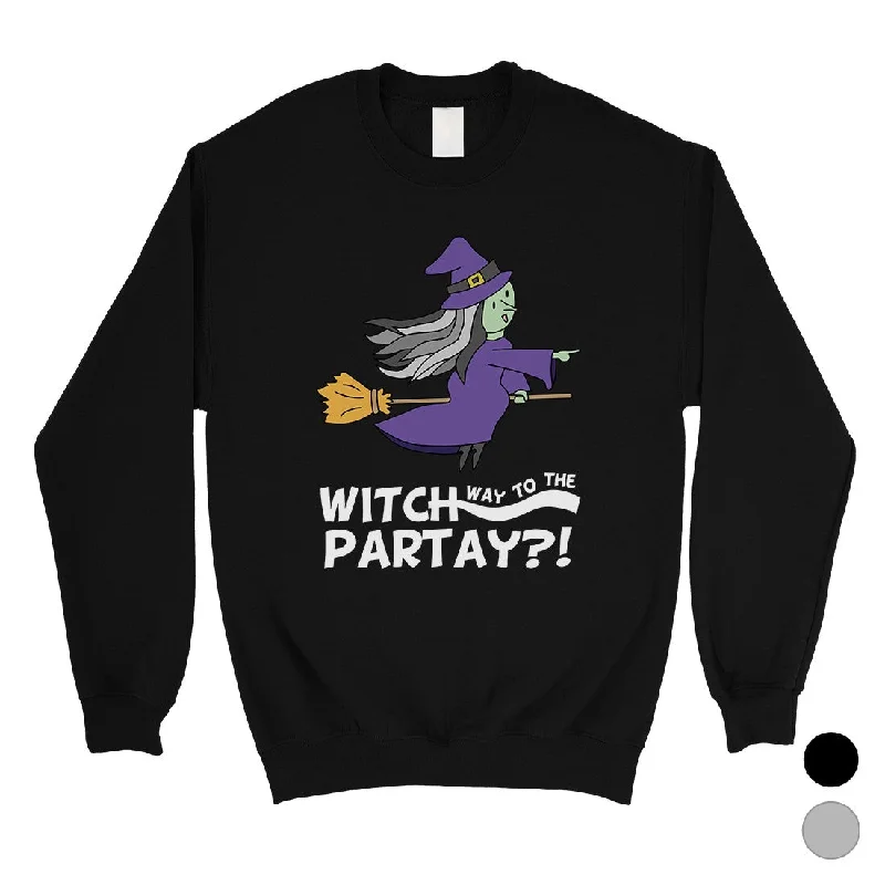 Cozy Essentials Wear Witch Way To Partay Unisex Crewneck Sweatshirt