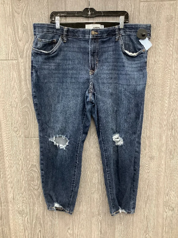 Sports Style Jeans Skinny By Sonoma In Blue Denim, Size: 20