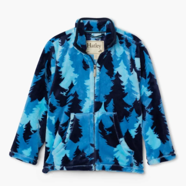 Classic Color hatley forest camo fuzzy fleece zip up