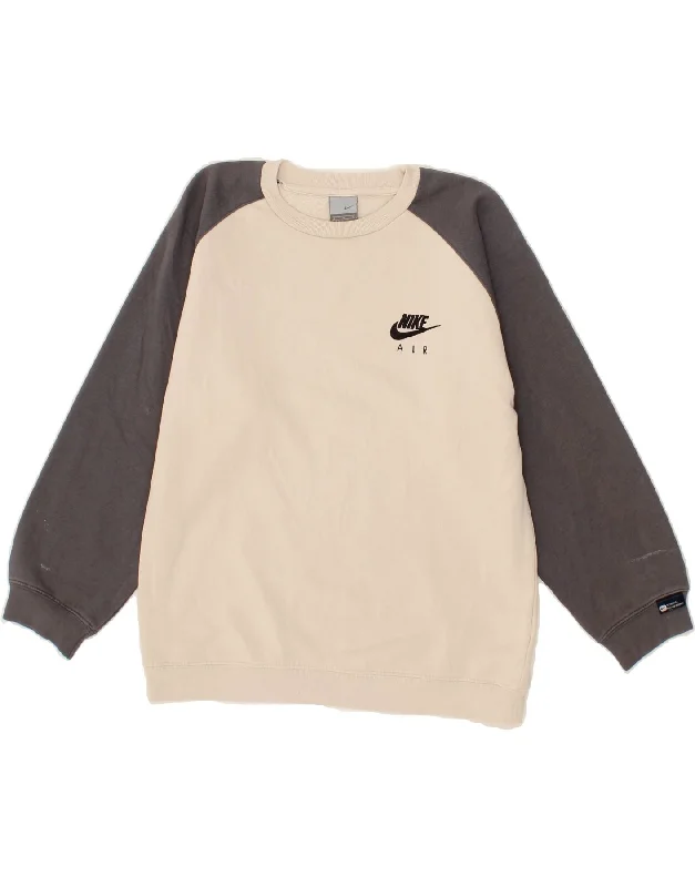 Cozy Fit Wear NIKE Boys Sweatshirt Jumper 12-13 Years Large Off White Colourblock Cotton Cozy Fit Wear NIKE Boys Sweatshirt Jumper 12-13 Years Large Off White Colourblock Cotton