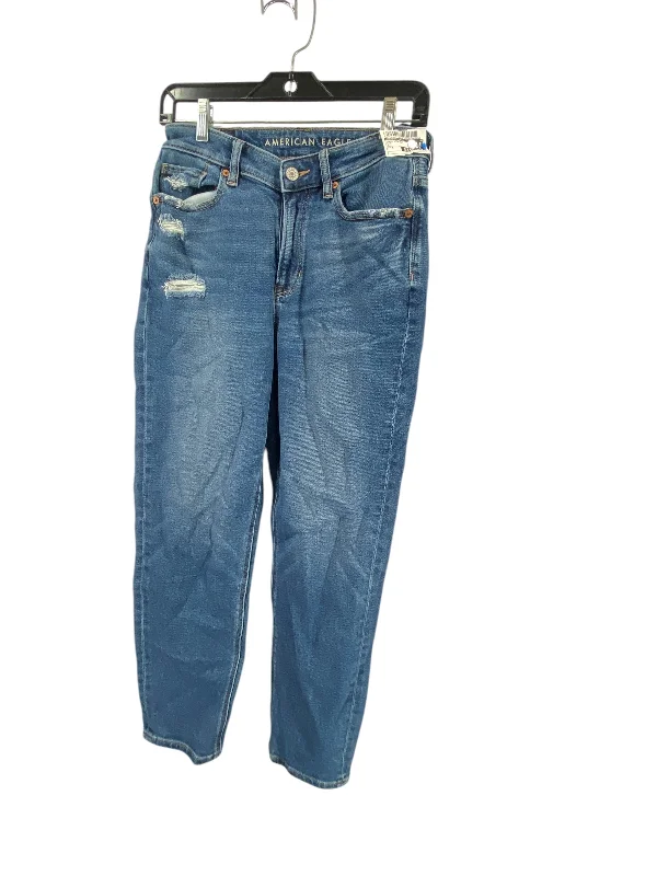 Windbreaker fashion Jeans Straight By American Eagle In Blue, Size: 4