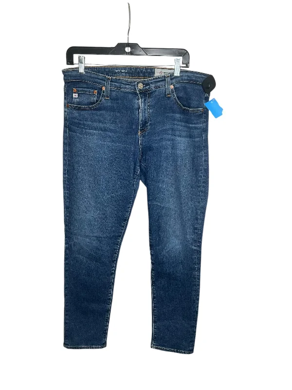 Playful Style Jeans Skinny By Adriano Goldschmied In Blue Denim, Size: 16
