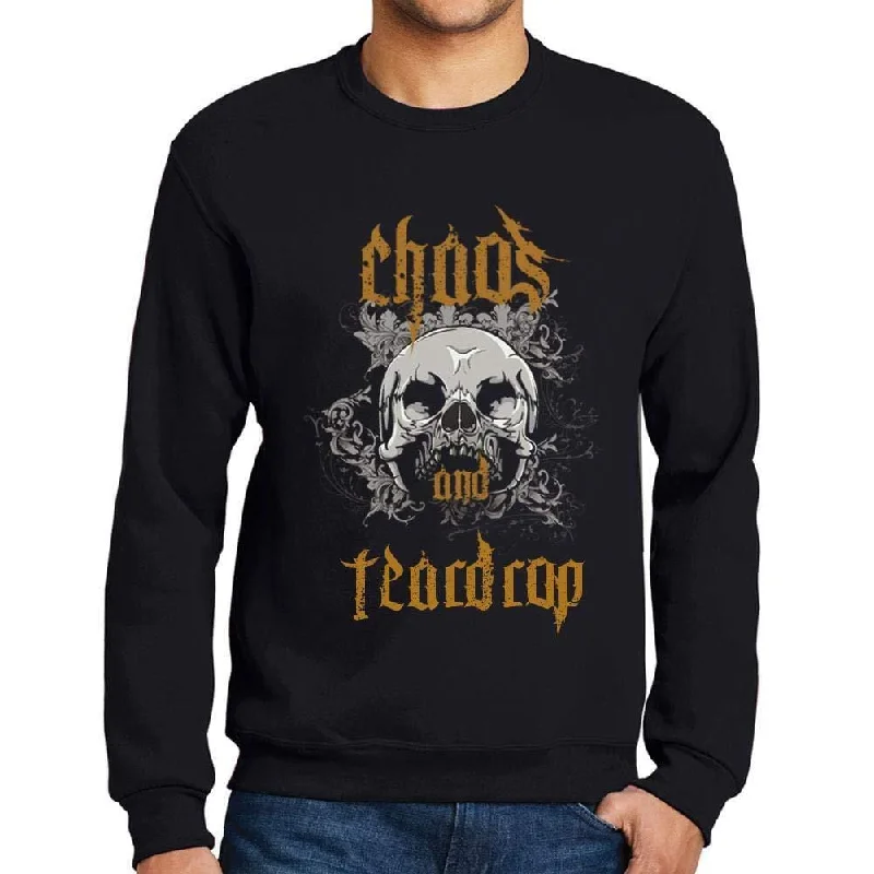 Easygoing Fashion Ultrabasic - Homme Imprimé Graphique Sweat-Shirt Chaos and Teardrop Noir Profond Easygoing Fashion Ultrabasic - Homme Imprimé Graphique Sweat-Shirt Chaos and Teardrop Noir Profond