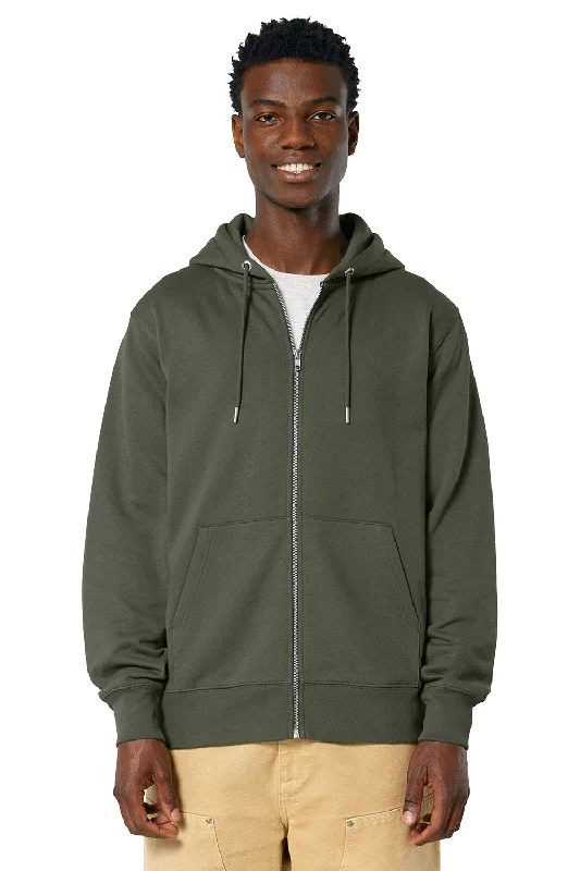 Fresh Wear Stanley/Stella Mens Cultivator 2.0 Full Zip Hooded Sweatshirt Hoodie w/ Pockets - Khaki Green - NEW Fresh Wear Stanley/Stella Mens Cultivator 2.0 Full Zip Hooded Sweatshirt Hoodie w/ Pockets - Khaki Green - NEW