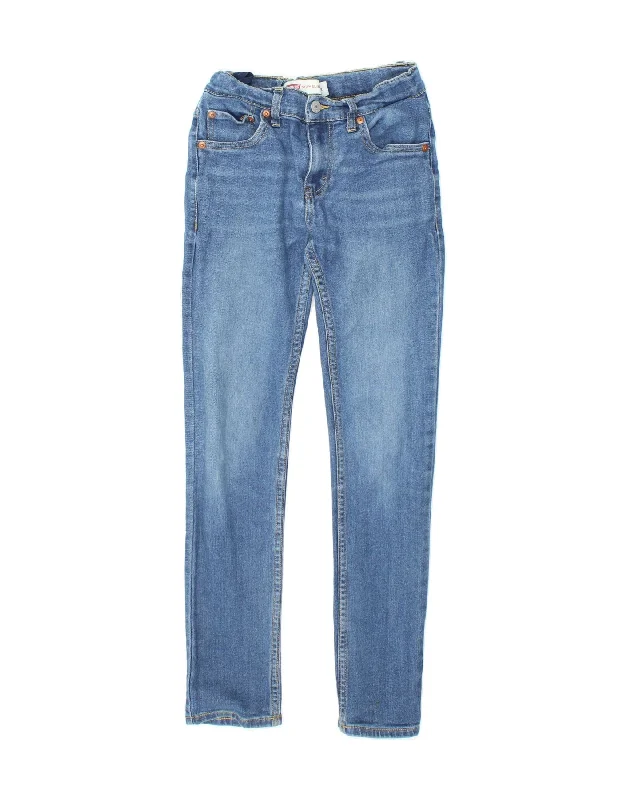 Breathable Style LEVI'S Boys 512 Slim Tapered Jeans 11-12 Years W26 L28 Blue Cotton
