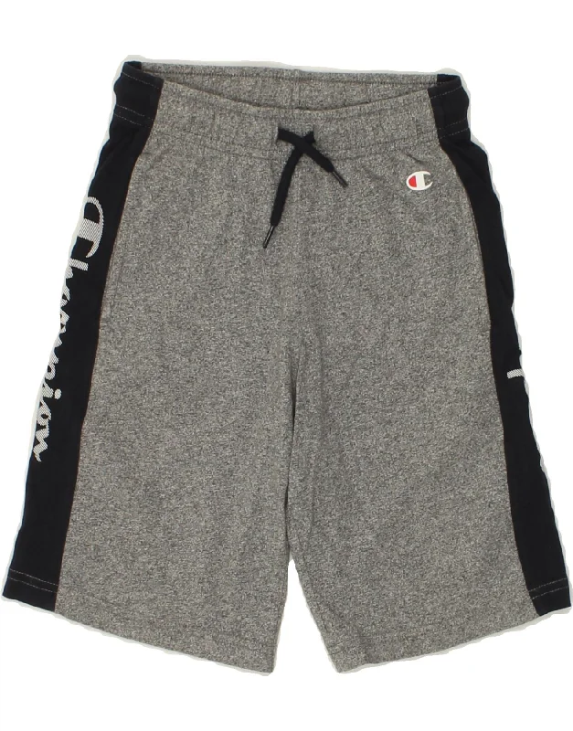 Casual Wear CHAMPION Boys Graphic Sport Shorts 5-6 Years XS Grey Colourblock