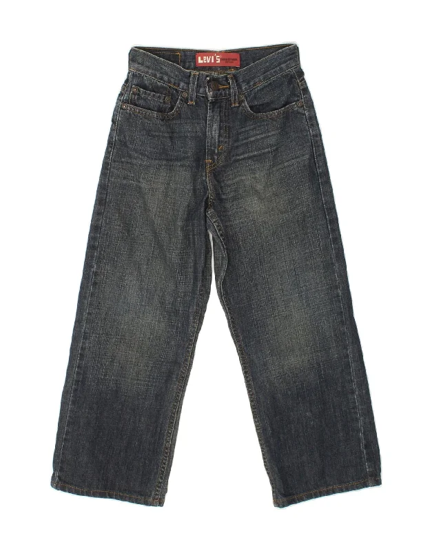 Feminine Charm LEVI'S Boys 569 Loose Fit Straight Jeans 9-10 Years W25 L25 Blue Cotton