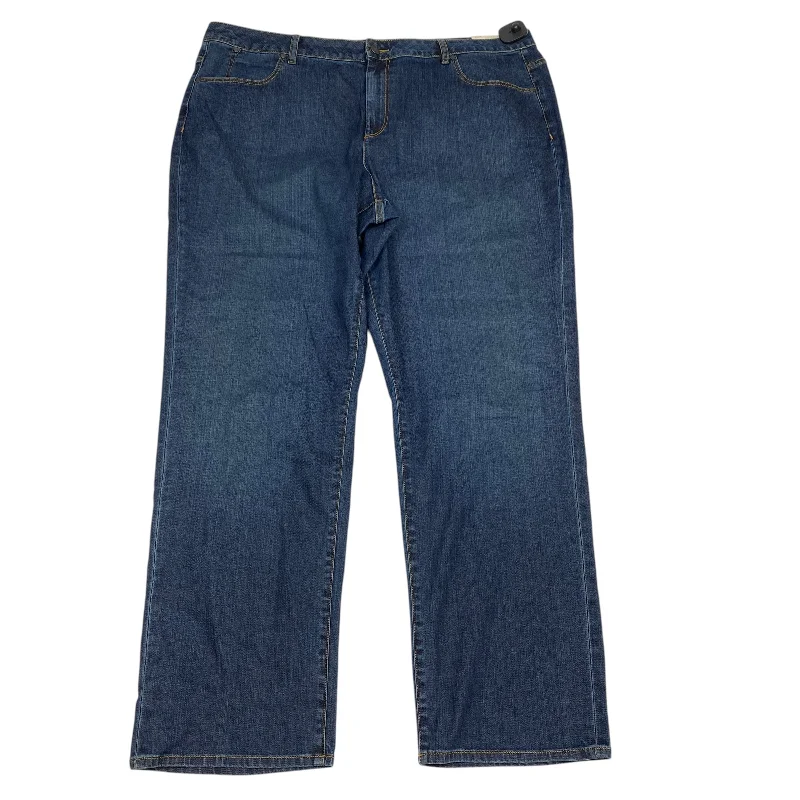 Romantic Temperament Jeans Straight By Talbots In Blue Denim, Size: 22