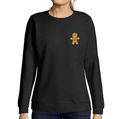 Urban Design Sense Ultrabasic - Femme Graphique Little Biscuit Sweatshirt Action de Grâces Xmas Cadeau Idées Tee Noir Profond Urban Design Sense Ultrabasic - Femme Graphique Little Biscuit Sweatshirt Action de Grâces Xmas Cadeau Idées Tee Noir Profond
