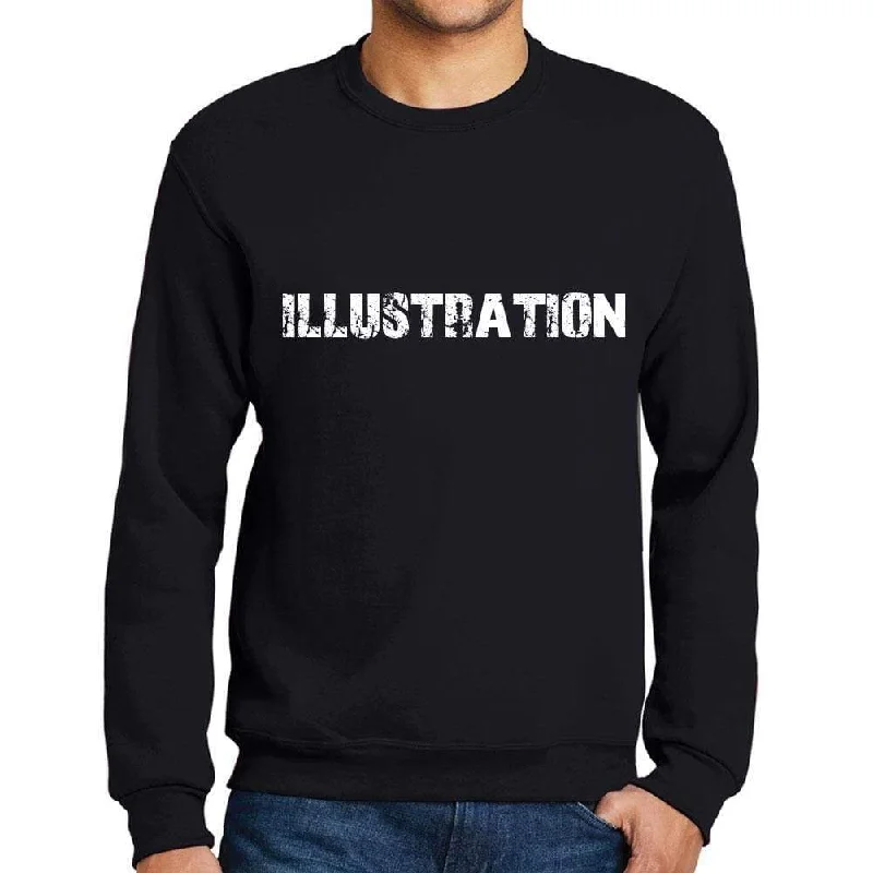 Effortless Elegance Men's Printed Graphic Sweatshirt Popular Words ILLUSTRATION Deep Black Effortless Elegance Men's Printed Graphic Sweatshirt Popular Words ILLUSTRATION Deep Black