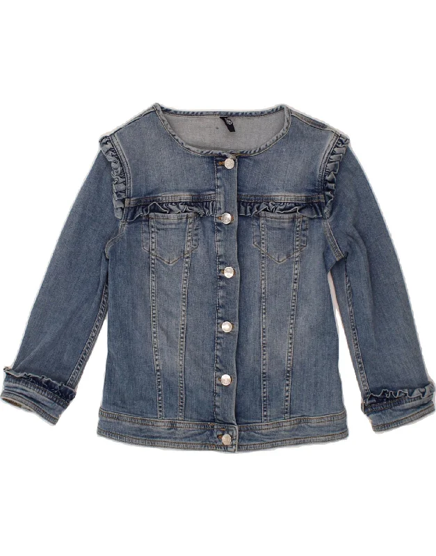 Classic Design LIU JO Girls Denim Jacket 7-8 Years Small Blue Cotton