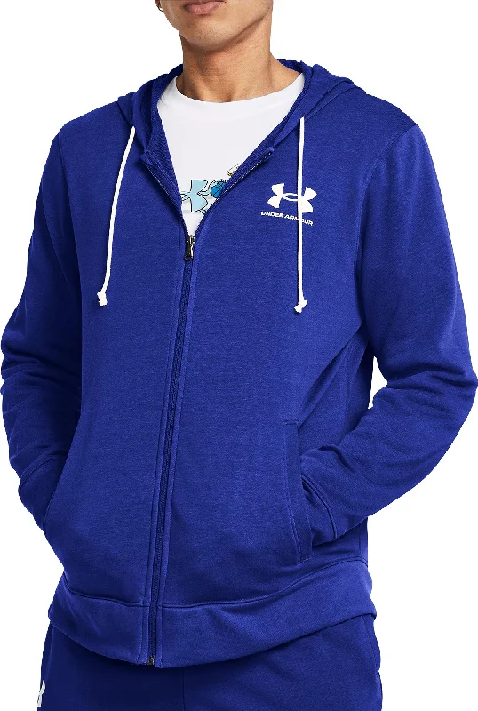 Soft Trends Under Armour Rival Terry Full Zip Mens Training Hoody - Blue