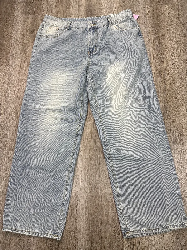 Modern Chic Jeans Wide Leg By Clothes Mentor In Blue Denim, Size: Xl