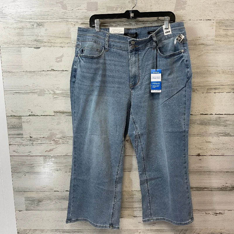 Soft Textures Jeans Wide Leg By Judy Blue In Blue Denim, Size: 20