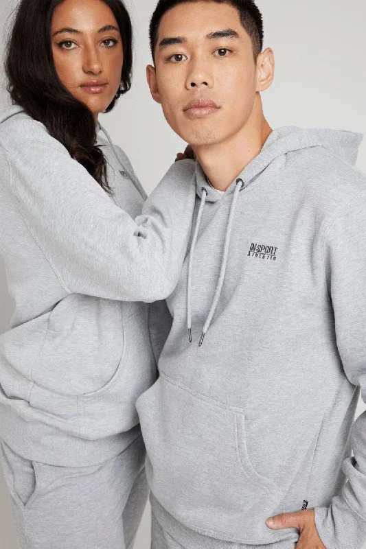 Relaxed Fit Wear INSPORT UNISEX ALASKA GREY HOODIE