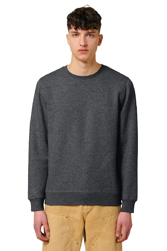 Fashion Style Stanley/Stella Mens Roller Crewneck Sweatshirt - Heather Dark Grey - NEW Fashion Style Stanley/Stella Mens Roller Crewneck Sweatshirt - Heather Dark Grey - NEW