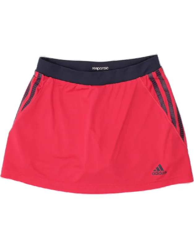 Classic ADIDAS Girls Skort 9-10 Years Pink Polyester