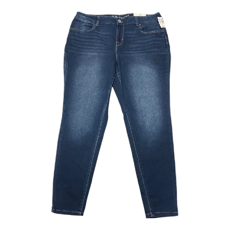 Versatile Comfort Jeans Skinny By Maurices In Blue Denim, Size:18