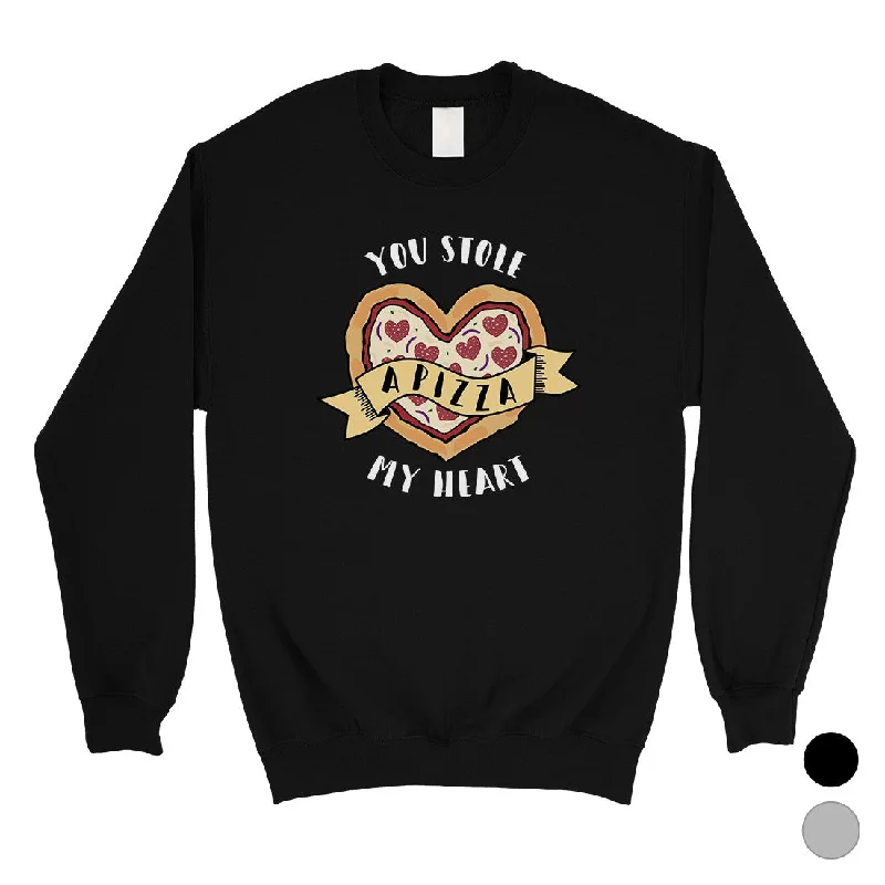 Modern Comfort Stole Pizza My Heart Unisex Crewneck Sweatshirt For Valentine's Day