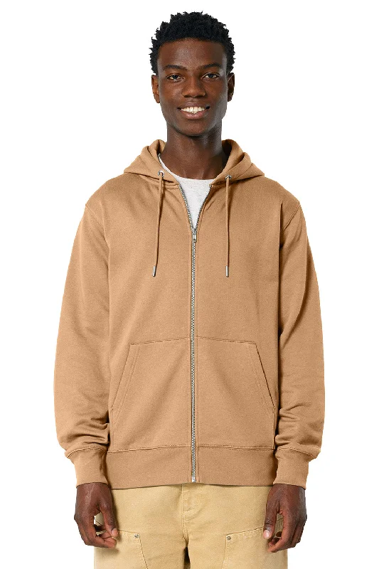 Design Trend Stanley/Stella Mens Cultivator 2.0 Full Zip Hooded Sweatshirt Hoodie w/ Pockets - Latte Brown - NEW Design Trend Stanley/Stella Mens Cultivator 2.0 Full Zip Hooded Sweatshirt Hoodie w/ Pockets - Latte Brown - NEW